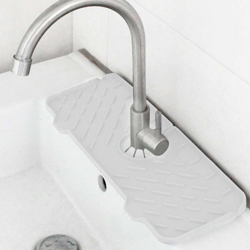 Tavă de picurare pentru robinet din silicon Covoraș pentru robinet din silicon Covoraș de scurgere pentru chiuvetă pentru robinet de bucătărie Baterie de baie splashbacks pentru chiuvetă