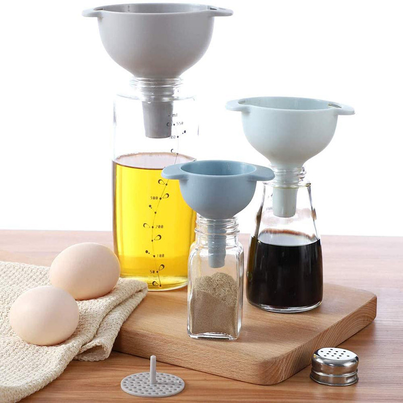 Σετ χωνιών 4-σε-1 Σουρωτήρι χωνιού λαδιού Εργαλεία κουζίνας Λάδι νερό μπαχαρικά Φίλτρο χωνί κρασιού Πλαστικά αξεσουάρ κουζίνας