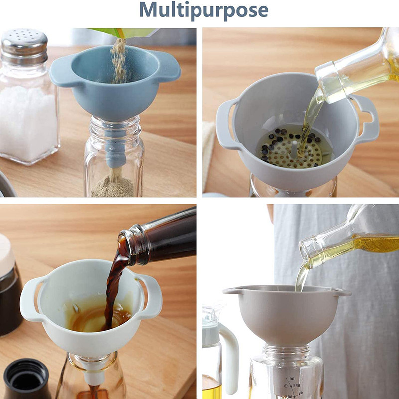Σετ χωνιών 4-σε-1 Σουρωτήρι χωνιού λαδιού Εργαλεία κουζίνας Λάδι νερό μπαχαρικά Φίλτρο χωνί κρασιού Πλαστικά αξεσουάρ κουζίνας