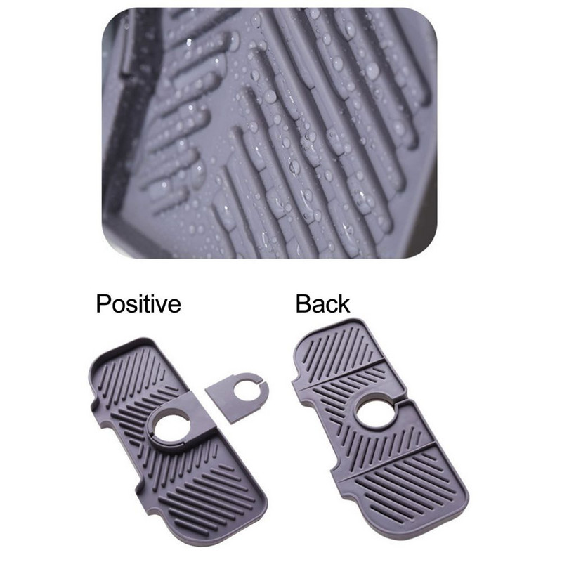 Νέα βρύση κουζίνας απορροφητικό ματ νιπτήρα Splash προστατευτικό πλενόμενο νιπτήρα Splash Mat σιλικόνης Baucet Drip Catcher Baucet Dish Drying Mat