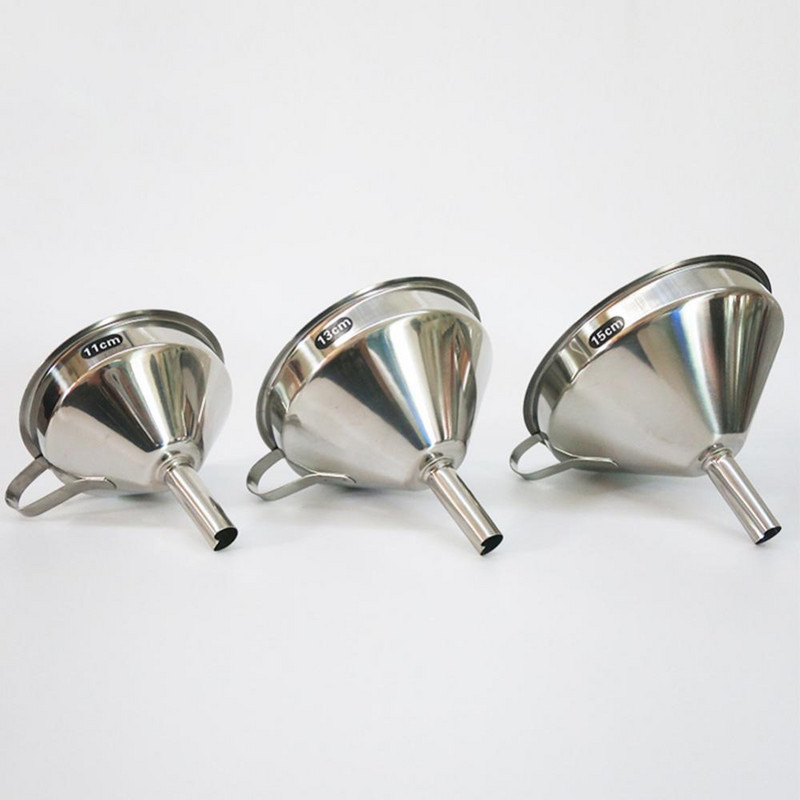 Χωνί χοάνης εργαλείων κουζίνας από ανοξείδωτο ατσάλι Ανθεκτικό 1 PC 11/13/15 εκ. Cone Pour Oil Liquid Kitchen Tools & Gadgets Χωνί