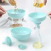 1 buc Set de pâlnie multifuncțională cu filtru de uz casnic, filtru pentru buncăr de ulei, cutie de ulei, subambalaj, pâlnie din plastic, unelte de bucătărie