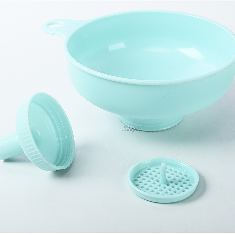 1 buc Set de pâlnie multifuncțională cu filtru de uz casnic, filtru pentru buncăr de ulei, cutie de ulei, subambalaj, pâlnie din plastic, unelte de bucătărie
