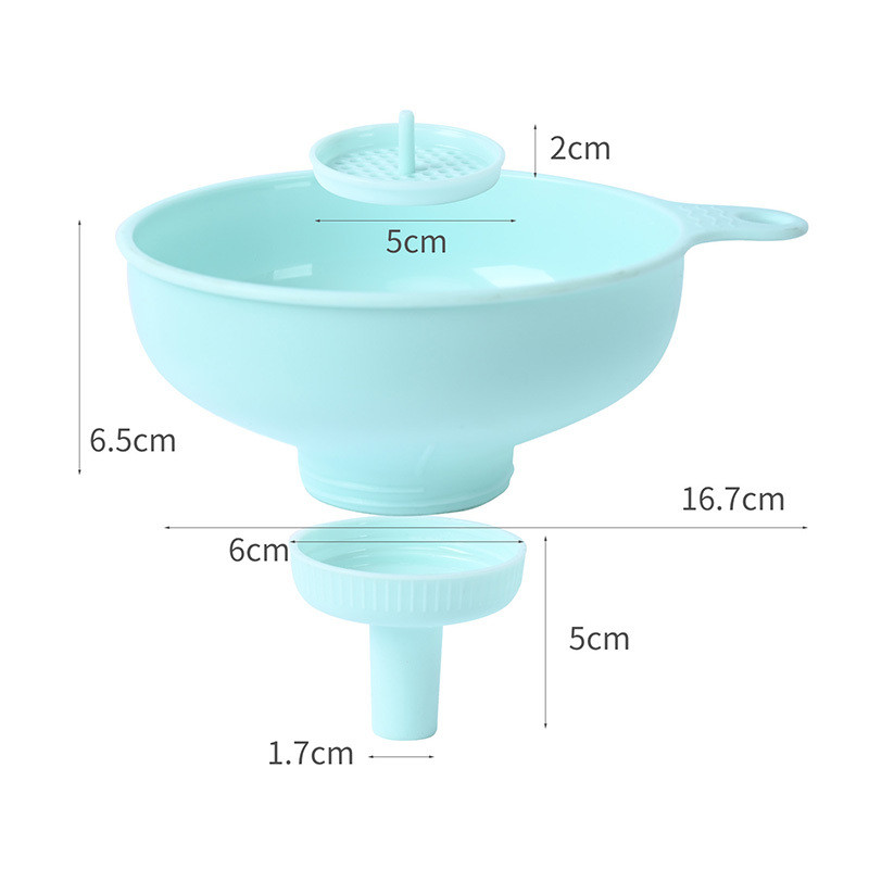 1 buc Set de pâlnie multifuncțională cu filtru de uz casnic, filtru pentru buncăr de ulei, cutie de ulei, subambalaj, pâlnie din plastic, unelte de bucătărie