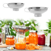 Kuum müük 2 suurust roostevabast terasest laia suuga konserveerimislehter tassi punkrifilter köögitööriistad