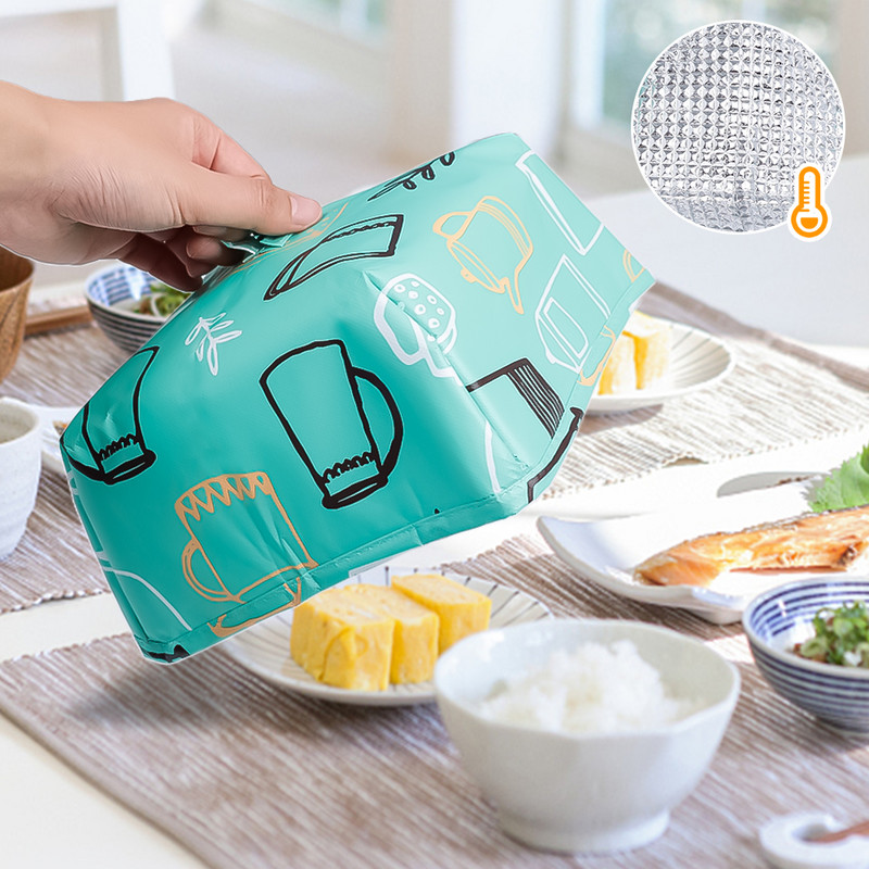 Sulankstomi maisto dangteliai Terminis maisto dangtelis nuo dulkių, išlaiko indus šiltas, izoliacija nuo uodų pikniko aliuminio folijos maisto dangtelis