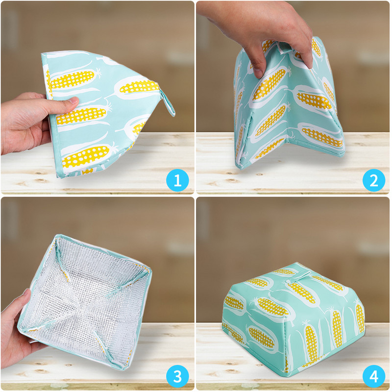 Sulankstomi maisto dangteliai Terminis maisto dangtelis nuo dulkių, išlaiko indus šiltas, izoliacija nuo uodų pikniko aliuminio folijos maisto dangtelis