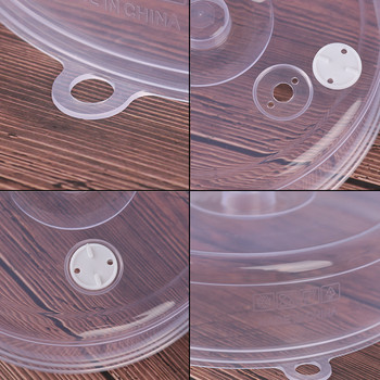 Нов 1 бр. Пластмасов капак за храна за микровълнова печка Прозрачен капак Безопасен вентилационен отвор Кухненски инструменти Аксесоари за дома