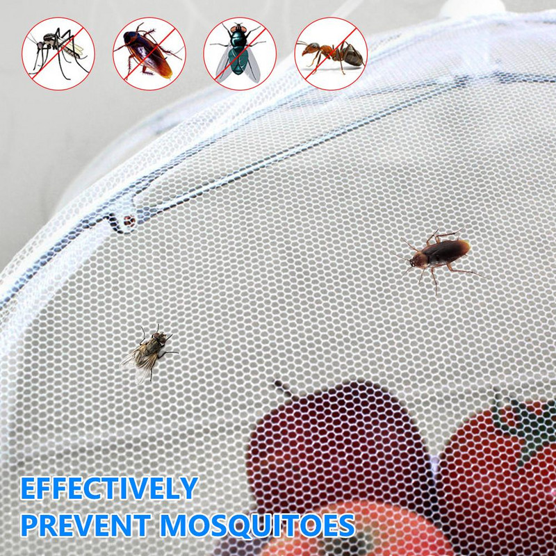 1 vnt Maisto uždengimo stalo virtuvės patiekalų įtaisai Naujausias tinklelis Daugkartinio naudojimo BBQ Nėriniai Anti-Style Skėtis Piknikas Maisto gaminimo Įrankiai Fly Mosquito