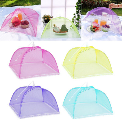 Hálós ételtakarók asztali légyszúnyog sátor összecsukható konyhai kupola háló esernyő piknikvédő edényhuzat konyhai kiegészítők