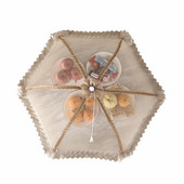 Anti-Fly Umbrella Style tinklinis ekranas BBQ Didelis plaunamas sulankstomas maisto dangtelis Namų virtuvė Stovyklavietė Viduje Lauko Piknikas