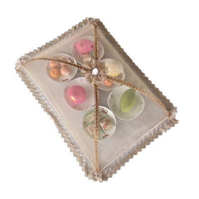 Anti-Fly Umbrella Style tinklinis ekranas BBQ Didelis plaunamas sulankstomas maisto dangtelis Namų virtuvė Stovyklavietė Viduje Lauko Piknikas