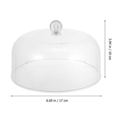 Acoperire Dome Placă de afișare pentru deserturi din sticlă Cloș transparentă Tavă cu suport Plato pentru coacere Mini vas de servire Cort rotund Cristal Acrilic