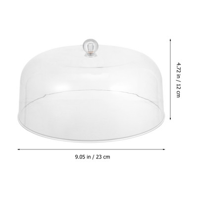 Acoperire Dome Placă de afișare pentru deserturi din sticlă Cloș transparentă Tavă cu suport Plato pentru coacere Mini vas de servire Cort rotund Cristal Acrilic
