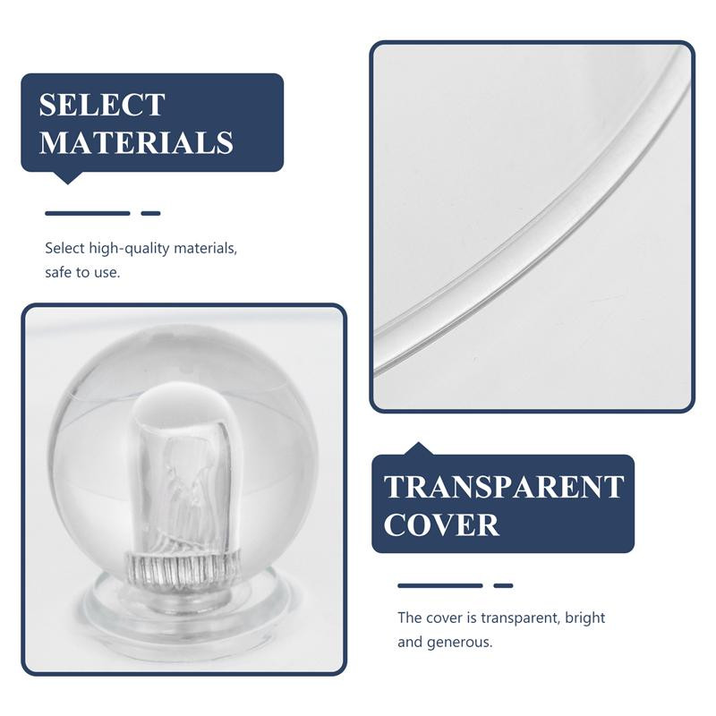 Acoperire Dome Placă de afișare pentru deserturi din sticlă Cloș transparentă Tavă cu suport Plato pentru coacere Mini vas de servire Cort rotund Cristal Acrilic