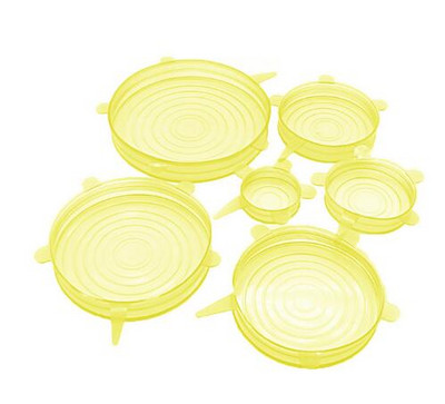 Silikoninis dangtelis, tamprus dangtelis, daugkartinio naudojimo hermetiškas maisto plėvelės užvalkalas, išlaikantis šviežią sandarumą.