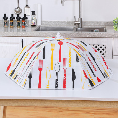 Πτυσσόμενο κάλυμμα τροφίμων Δίσκος αποστράγγισης Κάλυμμα συντήρησης θερμότητας Κάλυμμα αποθήκευσης κουζίνας Μονωτικό κάλυμμα πιάτων Αποτροπή σκόνης Ράφι αποθήκευσης