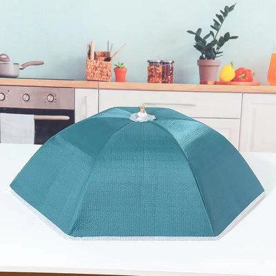 Πτυσσόμενο κάλυμμα τροφίμων Δίσκος αποστράγγισης Κάλυμμα συντήρησης θερμότητας Κάλυμμα αποθήκευσης κουζίνας Μονωτικό κάλυμμα πιάτων Αποτροπή σκόνης Ράφι αποθήκευσης