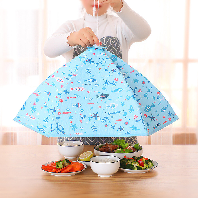 Πτυσσόμενο κάλυμμα τροφίμων Δίσκος αποστράγγισης Κάλυμμα συντήρησης θερμότητας Κάλυμμα αποθήκευσης κουζίνας Μονωτικό κάλυμμα πιάτων Αποτροπή σκόνης Ράφι αποθήκευσης