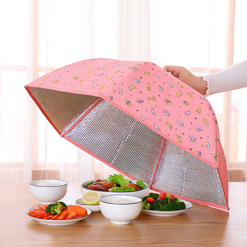 Πτυσσόμενο κάλυμμα τροφίμων Δίσκος αποστράγγισης Κάλυμμα συντήρησης θερμότητας Κάλυμμα αποθήκευσης κουζίνας Μονωτικό κάλυμμα πιάτων Αποτροπή σκόνης Ράφι αποθήκευσης