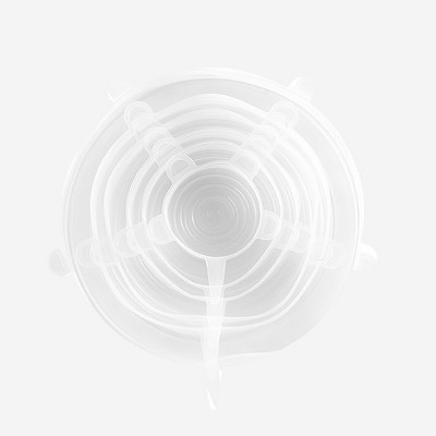 Capace elastice din silicon Pachet de 6 capace reutilizabile de diferite dimensiuni pentru boluri, oale, cești. Set de huse pentru alimente Seal durabile și extensibile