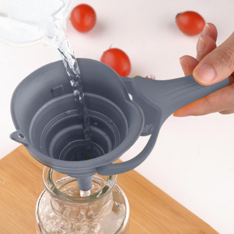 Pâlnie pliabilă din silicon, portabil, ulei de bere, distribuitor de lichid, accesorii de bucătărie, instrumente pentru umplerea sticlelor
