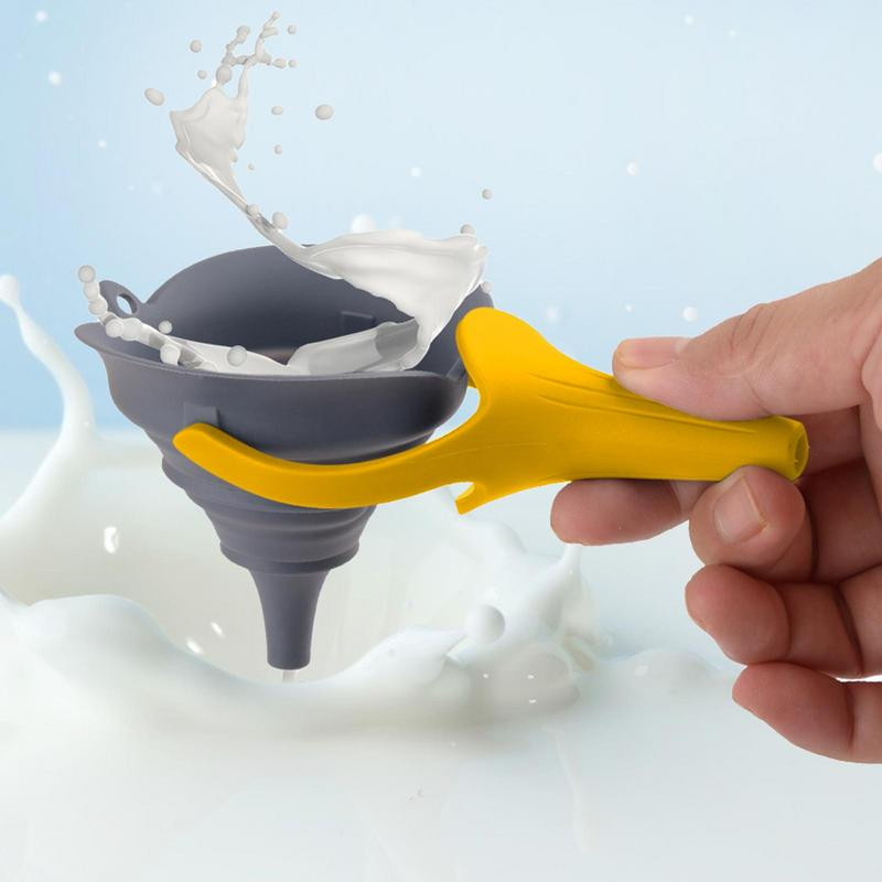 Pâlnie pliabilă din silicon, portabil, ulei de bere, distribuitor de lichid, accesorii de bucătărie, instrumente pentru umplerea sticlelor