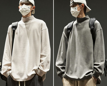 Ανδρική φαρδιά μπλούζα με μακριά μανίκια