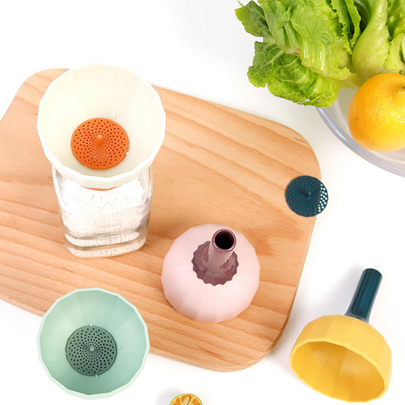 Φορητά Mini Funnels Oil Hopper Filter Pour Wine Liquid Dispensing Ξεχωριστό φίλτρο Oil Leak Funnel Πτυσσόμενα Gadgets κουζίνας