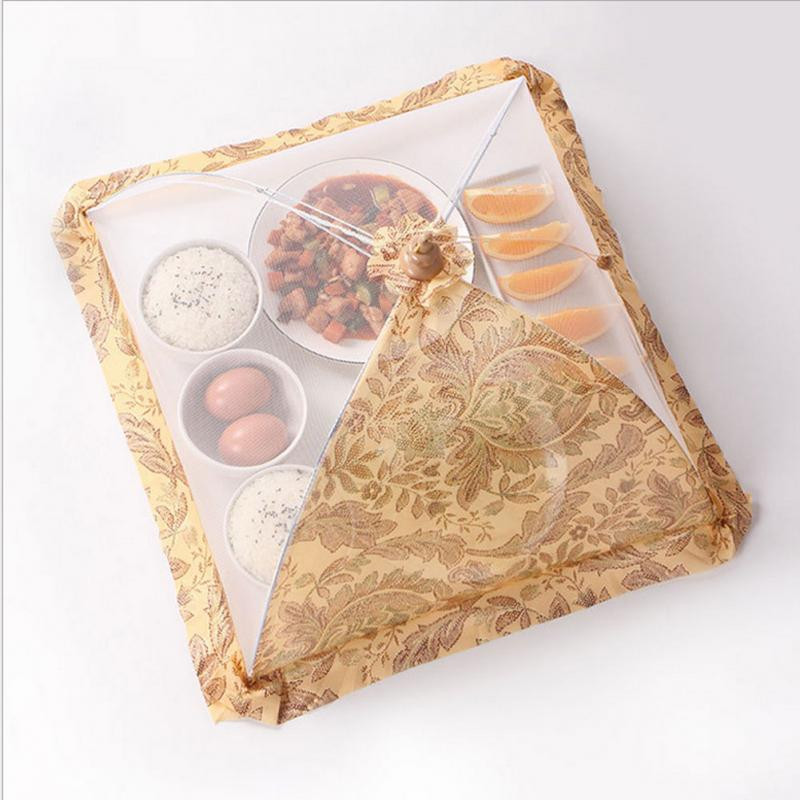 Tolmu- ja kärbsekindel kate majapidamistoiduks Kokkupandav marli hingav tugi Stabiilne splaissitav köögiviljakate