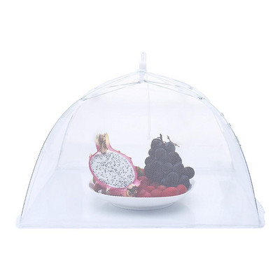 12 hüvelykes ételtakaró hálós összecsukható, kivehető mosható legyek asztali burkolata fehér négyzet alakú edényhuzat esernyő képernyő sátor szett grillezéshez