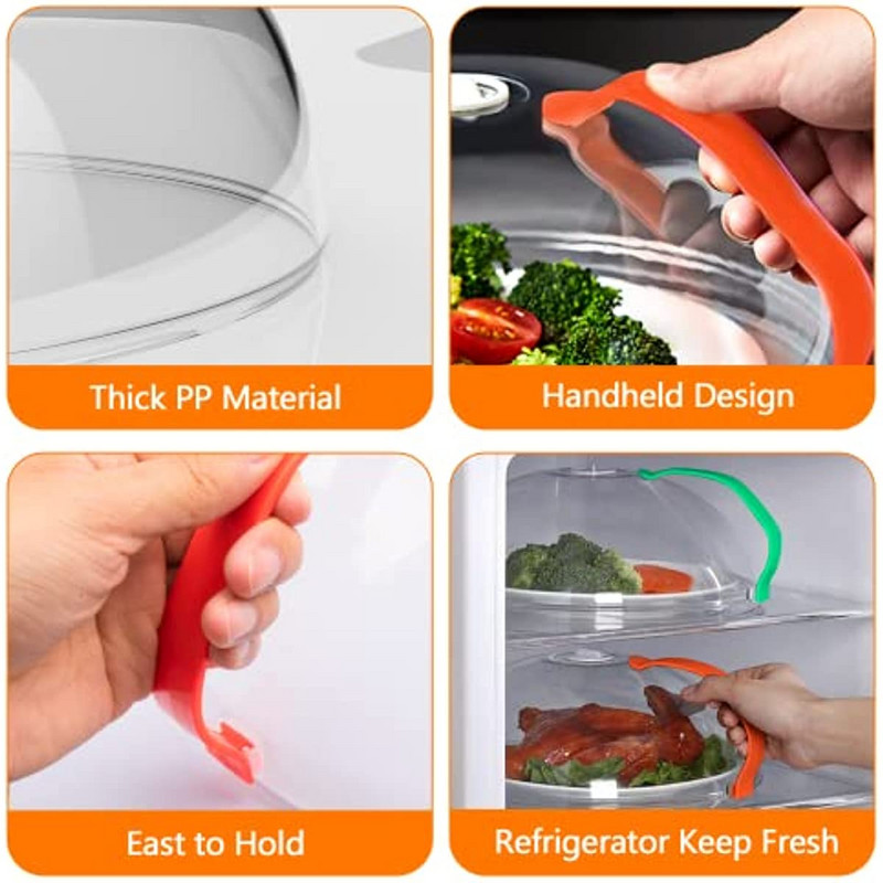 Mikrolaineahju kate toidupritsmete jaoks Pritsmevaba BPA-vaba taldrikukaane kaitsekaas käepidemega Auruventilatsiooniavad Köögividinad Tarvikud