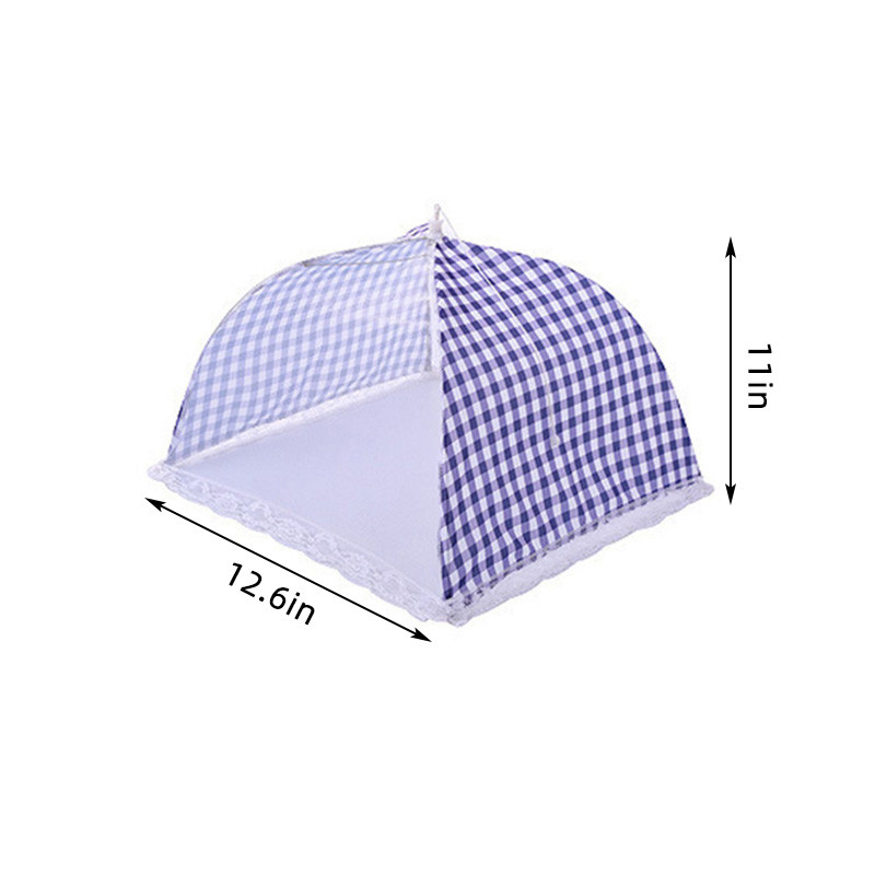 12-tolline kokkupandav köögivõrgust toidukate Vihmavarju hügieenirestiga nõude kate kärbse-sääsetolmu BBQ pikniku kööginõude jaoks