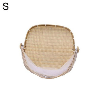 Käsitsi valmistatud bambusest kootud piknikuköök kaitseks toiduleivanõud, serveerimisvõrk, kärbsevastane puuviljaalus, võrktelgi kate koju