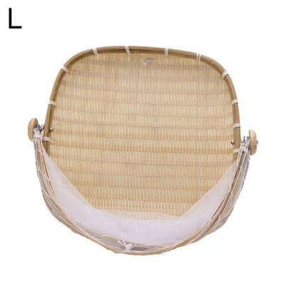 Käsitsi valmistatud bambusest kootud piknikuköök kaitseks toiduleivanõud, serveerimisvõrk, kärbsevastane puuviljaalus, võrktelgi kate koju