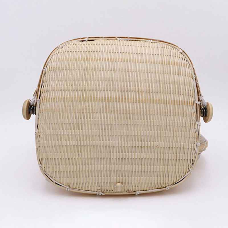 Käsitsi valmistatud bambusest kootud piknikuköök kaitseks toiduleivanõud, serveerimisvõrk, kärbsevastane puuviljaalus, võrktelgi kate koju