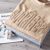 Bluză casual bărbătească cu inscripții brodate