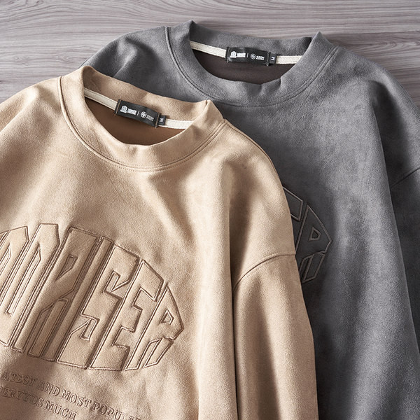 Bluză casual bărbătească cu inscripții brodate