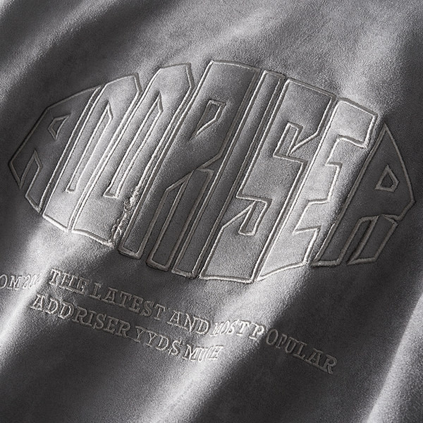 Bluză casual bărbătească cu inscripții brodate