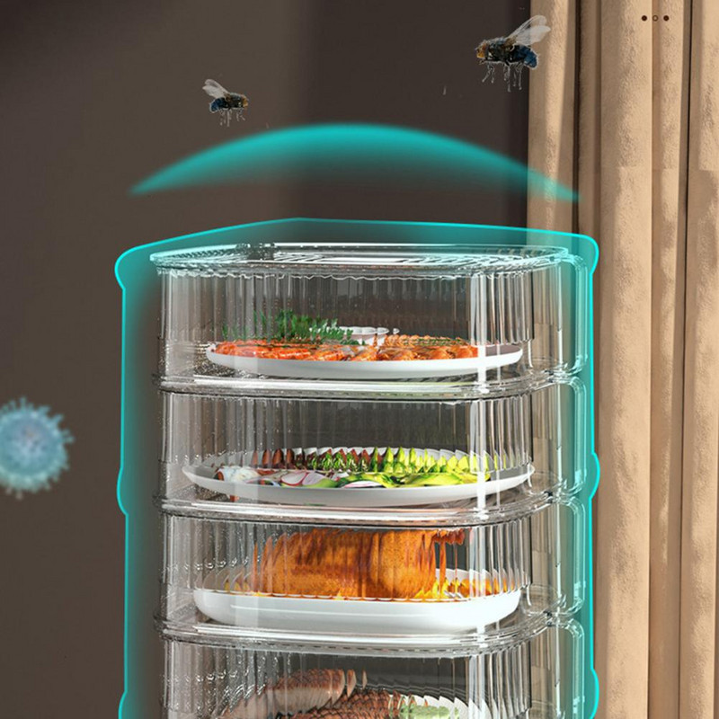 Acoperire pentru alimente practic, nedeformabil, pentru resturi de casă Suport de depozitare cu mai multe straturi pentru sufragerie Husă pentru vase Husă pentru praf de bucătărie