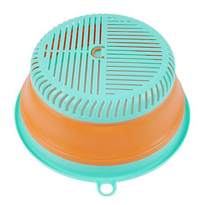 Prašmatnus maisto dangtis Maisto klasės virtuvės kiaurasamtis 2 viename skalbimo vaisiams ir daržovėms virtuvės indų dangtelio kiaurasamtis Atsparus dulkėms