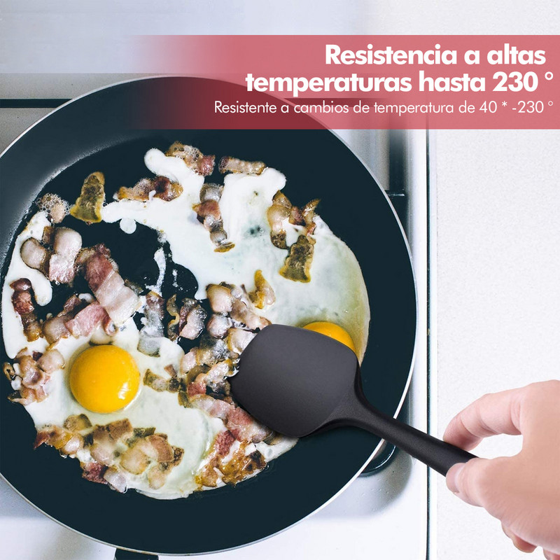 6 tk/komplekt silikoonist köögitarvete köögitarvete komplekt Mittenakkuv köögitarvete spaatliga kühvliga köögiriistade komplekt nr 1