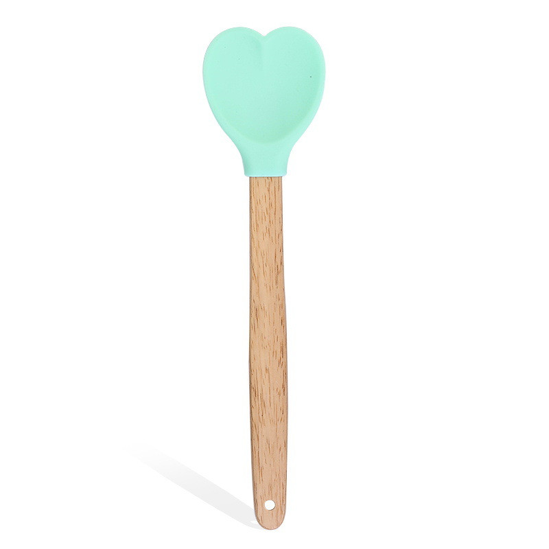 Αξεσουάρ κουζίνας με αντικολλητικό μπαστούνι ψησίματος σε σχήμα καρδιάς Κουτάλι παγωτού σέσουλα παγωτού με ξύλινη λαβή θερμομόνωση