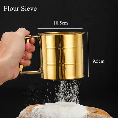 Auksinis nerūdijančio plieno maisto spaustukas sriubos šaukštas kiaurasamtis virimo šaukštas su laikymo stovu prieskonių šaukštas virtuvės reikmenys