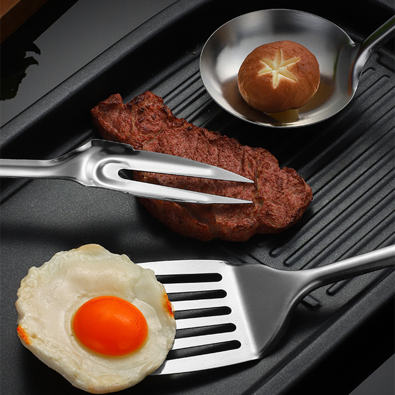 Κουζίνα από ανοξείδωτο ατσάλι Κορεάτικου στιλ Κουζινικά σκεύη Κατσαρόλες Μαγειρικά Σκεύη Μαγειρικής Σούπας Ρύζι Κουτάλι Τρυπητό Αξεσουάρ σπάτουλας