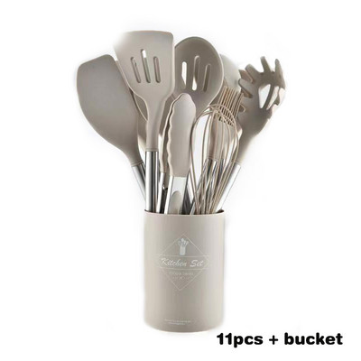 Силиконови кухненски съдове Съдове за готвене Битила за яйца Лопатка Лопата Лъжица Супа Инструмент и джаджи Комплект кухненски прибори Аксесоари