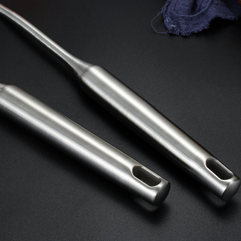 1 buc unelte de gătit de bucătărie-spatulă din oțel inoxidabil lingură de supă strecurătoare mare cu mâner gol cu lopată pentru gătit