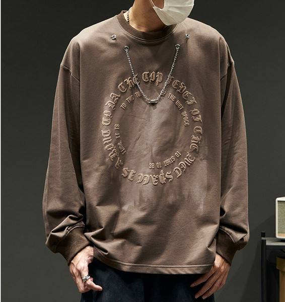 Meeste pikkade varrukatega trükitud pluus