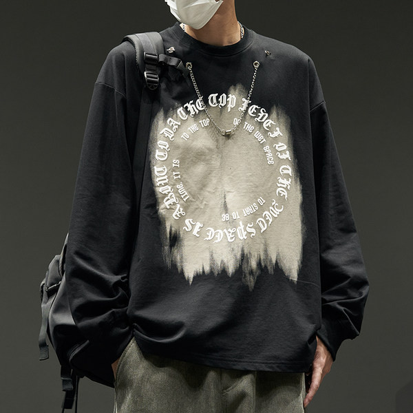 Meeste pikkade varrukatega trükitud pluus