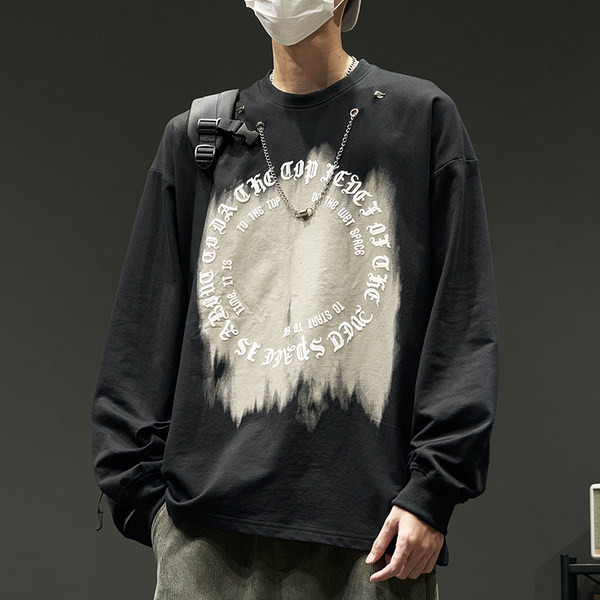 Meeste pikkade varrukatega trükitud pluus